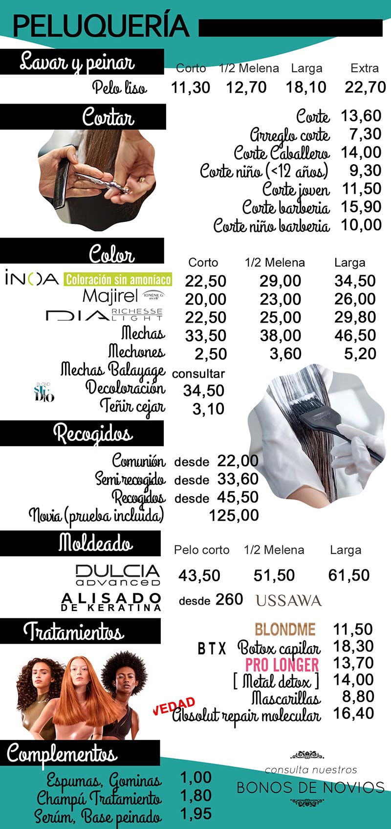 TARIFA 2024 PELUQUERÍA
