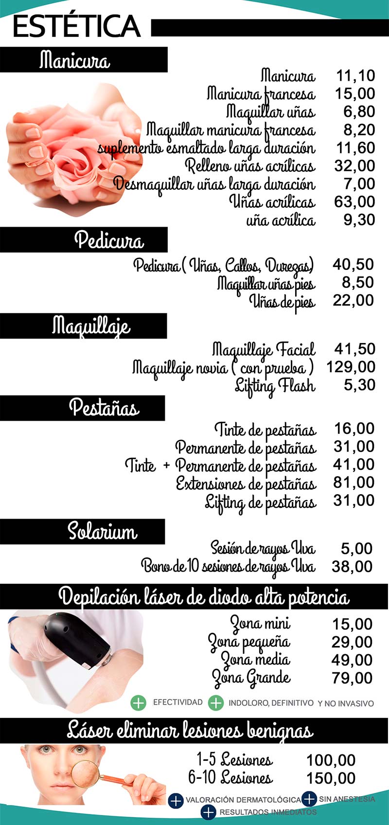 TARIFA 2024 ESTÉTICA